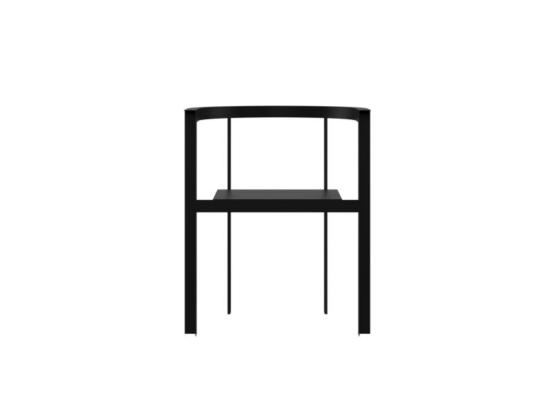 Schwarzer Throne Stuhl von New Tendency, minimalistisches Designmöbel für modernes Wohnen und stilvolle Inneneinrichtung.